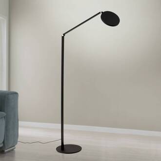 Orion LED vloerlamp Fati, hoogte 136 cm, zwart, aluminium, dimmer