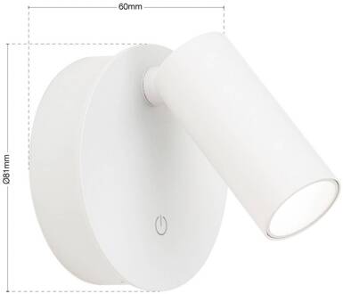 Orion LED-wandlamp Luxy, wit, aluminium, CCT, dimbaar