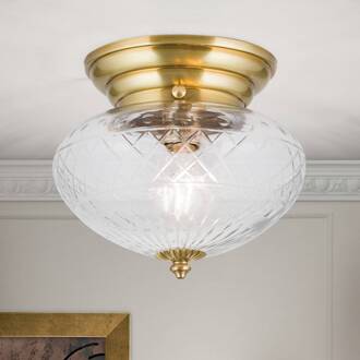 Orion Lijvige plafondlamp ENNA, 1-lichts Brons, helder