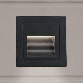 Orion Loro LED wand inbouwlamp, zwart, breedte 8,5 cm, aluminium