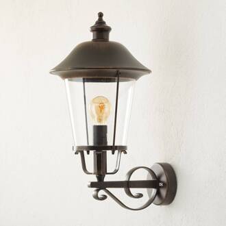 Orion MARIELLA - omhoog gerichte buitenwandlamp Zwart-koper, helder