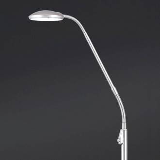 Orion Nikkelkleurige LED vloerlamp Cobra met 1 lampje mat nikkel