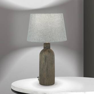 Orion Orchid tafellamp, bruin/grijs, hoogte 53,5 cm, keramiek/linnen bruin, grijs