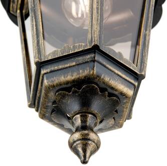 Orion Pendellamp Fabio voor buiten zwart-goud, rookgrijs