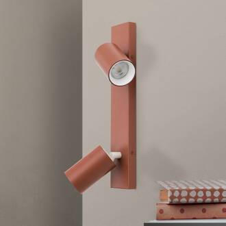 Orion Penn plafondspot, koraalrood, lengte 35 cm, aluminium