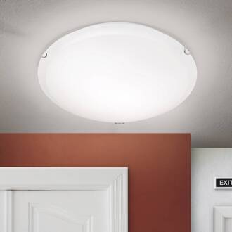 Orion Plafondlamp Agada, opaalglas, chroom, 40 cm opaalwit, chroom