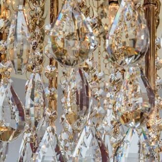 Orion Plafondlamp Celeste met K9 kristallen, Ø45cm, goud goud, helder