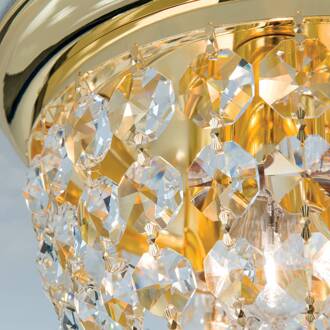 Orion Plafondlamp Plafond, goud/transparant, Ø 35 cm goud, transparant