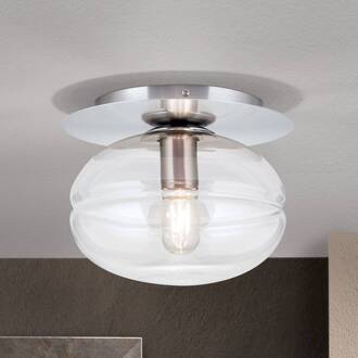 Orion Plafondlamp Richard, metaal chroom, glas helder chroom, transparant