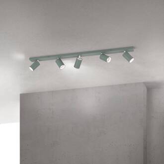 Orion Plafondspot Sean, lichtgroen, 5-lamps, aluminium, GU10