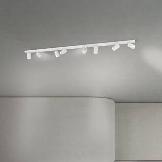 Orion Plafondspot Sean, wit, 8-lamps, staal, aluminium, GU10
