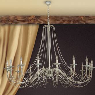 Orion Prachtig gebogen kroonluchter Antonina 16 ivoor, goud