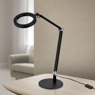 Orion Ringo LED tafellamp, zwart, metaal, verstelbaar, dimbaar