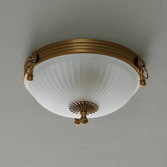 Orion Rocca plafondlamp in klassiek design 31cm brons, wit