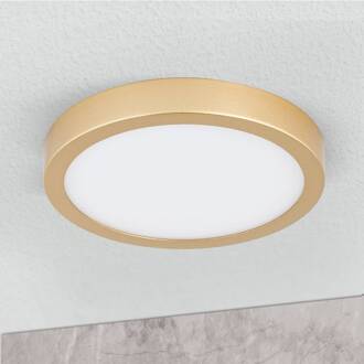 Orion Ronde LED plafondlamp Vika - 18 cm mat goud, gesatineerd