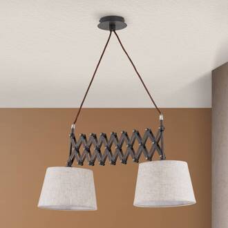 Orion Schaarlamp Factory, 2-lamps roestbruin