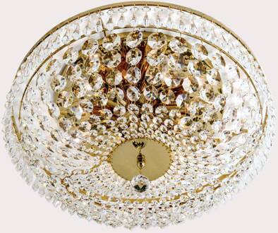 Orion SHERATA - ronde plafondlamp, goud, 45 cm 24 karaats verguld, helder