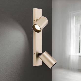 Orion Spot Sean, 2-lamps, goudkleurig, metaal, draaibaar goudmat