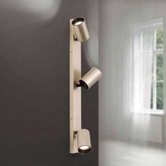 Orion Spot Sean, 3-lamps, goudkleurig, metaal, draaibaar gemonteerd goudmat