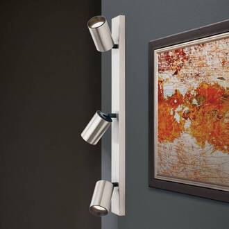 Orion Spot Sean, 3-lamps mat gesatineerd nikkel, zwart