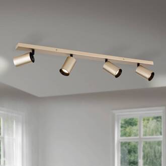 Orion Spot Sean, 4-lamps, goudkleurig, metaal, draaibaar gemonteerd goudmat