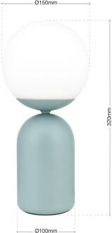 Orion Stanley tafellamp, lichtgroen, hoogte 32 cm, keramiek/glas lichtgroen, wit