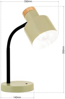 Orion Tafellamp Gili, lichtgroen, staal, hoogte 35 cm, E27