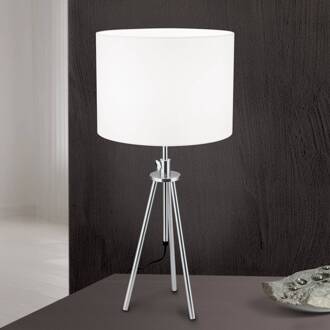 Orion Tafellamp Roger, driebeen, verstelbaar wit, mat nikkel