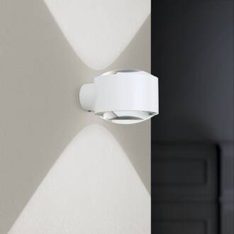 Orion Tatra LED buitenwandlamp, wit, Ø 10,2 cm, aluminium, omhoog/omlaag