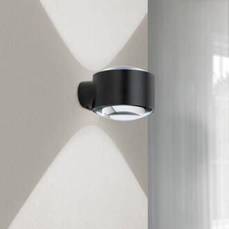 Orion Tatra LED buitenwandlamp, zwart, Ø 10,2 cm, aluminium, omhoog/omlaag