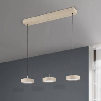 Orion Teide hanglamp, kaki, metaal, in hoogte verstelbaar kaki, wit mat