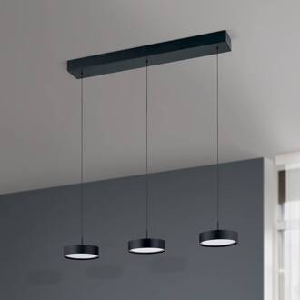 Orion Teide hanglamp, zwart, metaal, in hoogte verstelbaar zwart, wit mat