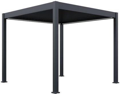 Orion terrasoverkapping - 300 x 300 cm - antraciet - met LED verlichting Grijs