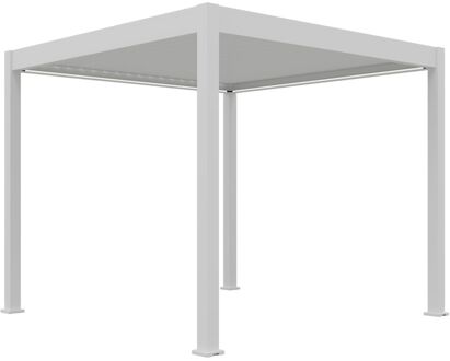 Orion terrasoverkapping - 400 x 400 cm - antraciet - met LED verlichting Wit