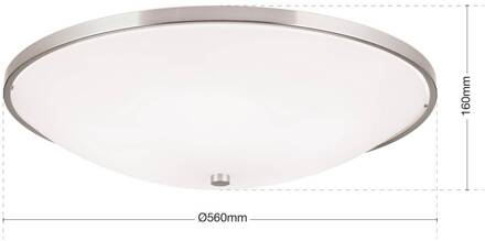 Orion Veelzijdige plafondlamp Samira, 56,5 cm wit, mat nikkel