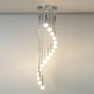 Orion Verchroomde hanglamp TALISA met opaalglas Chroom, opaalwit