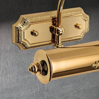 Orion Verguld messing schilderij verlichting Gustav, 30 cm 24-karaats verguld