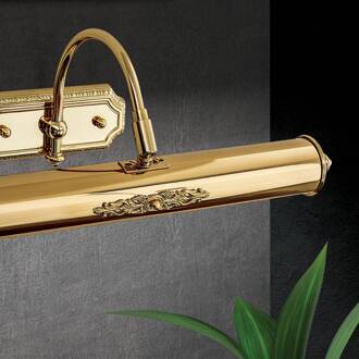 Orion Vergulde schilderijlamp Gustav uit messing, 40 cm 24-karaats verguld