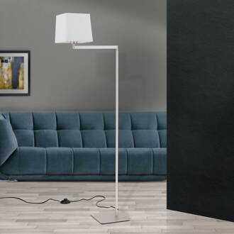 Orion Vloerlamp Carlton, mat nikkel wit