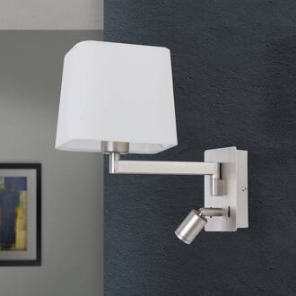 Orion Wandlamp Carlton, mat nikkel wit