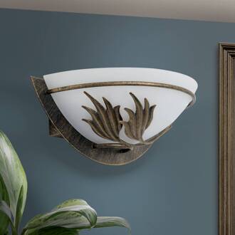 Orion Wandlamp Fleur, antiek goud antiek goud, gesatineerd