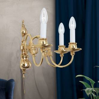 Orion Wandlamp Imke 3lamps messing gepolijst Gepolijst, glanzend messing