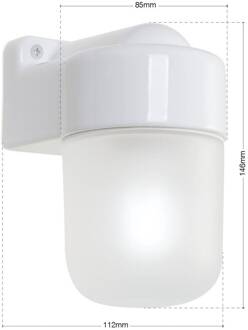 Orion Wandlamp Ostia, wit, keramiek, satijnglazen, E27 wit, gesatineerd