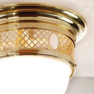 Orion Weergaloos mooie plafondlamp ALT WIEN, messing Glanzend messing, wit