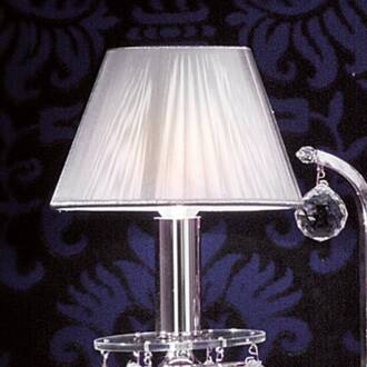 Orion Zilveren textiele wandlamp Kristaldesign 2vl zilver, chroom, helder
