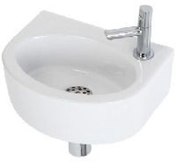 Orlando Fontein Toilet - Set - Fontein 30 x 22 cm inclusief fonteinkraan en sifon - Keramiek - Wit