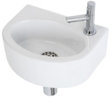 Orlando Fontein Toilet - Set - Fontein 30 x 22 cm inclusief fonteinkraan en sifon - Keramiek - Wit