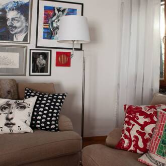 Orlando vloerlamp leeslampje chroom/wit chroom, wit