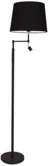 Orlando vloerlamp leeslampje zwart zand zwart/zwart