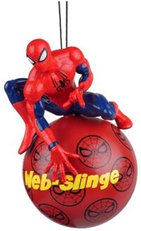 Orn.plc bal spiderman l12cm Rood